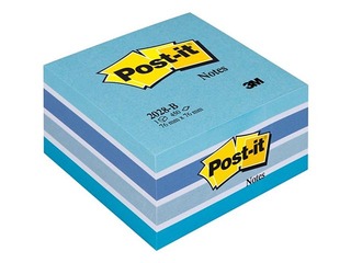 Līmlapiņu kubs Post-it, pasteļzils, 76x76mm, 450 lapiņas 