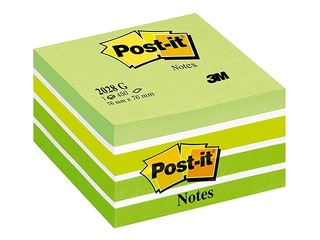 Līmlapiņu kubs Post-it, pasteļzaļš, 76x76mm, 450 lapiņas