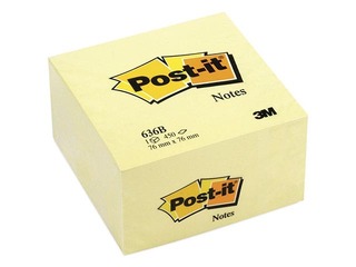 Līmlapiņu kubs Post-it, dzeltens, 76x76mm, 450 lapiņas