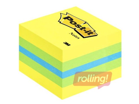 Līmlapiņu mini-kubs Post-it, 51x51 mm, 400l, citrondzeltens