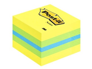 Līmlapiņu mini-kubs Post-it, 51x51 mm, 400l, citrondzeltens