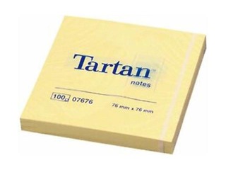 Līmlapiņas Tartan, 76x76 mm, 100 l., dzeltenas