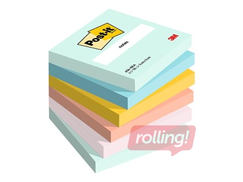 Līmlapiņas Post-It Super Sticky Beachside 76x76mm, 6x90 lapiņas + AKCIJA! Pērc līmlapiņas un saņem dāvanu!
