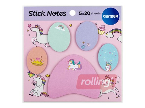 Līmlapiņu komplekts Centrum, 5x20 lapiņas