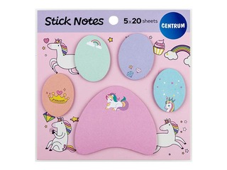 Līmlapiņu komplekts Centrum, 5x20 lapiņas