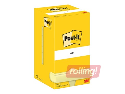 Līmlapiņas Post-it, dzeltenas, 76x76mm, 12x100l.