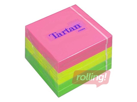 Līmlapiņas Tartan, neona krāsas, 76x76mm, 6x100 lapiņas
