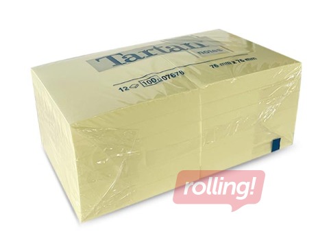 Līmlapiņas Tartan, dzeltenas, 76x76mm, 12x100 lapiņas