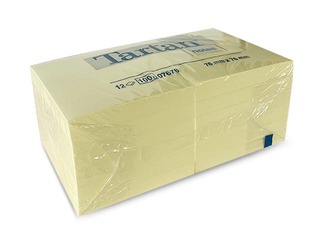 Līmlapiņas Tartan, dzeltenas, 76x76mm, 12x100 lapiņas