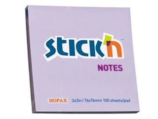 Līmlapiņas StickN, violetas, 76x76mm, 100 lapiņas