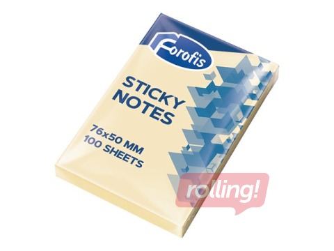 Līmlapiņas Forofis, dzeltenas, 51x76mm, 100 lapiņas