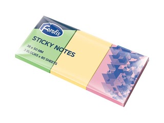 Līmlapiņas Forofis, neona krāsas, 38x50mm, 3x80 lapiņas