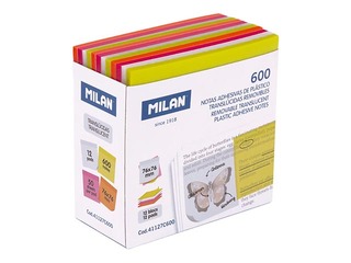 Līmlapiņas Milan, caurspīdīgas, neona krāsās, 76x76mm, 600 lapiņas