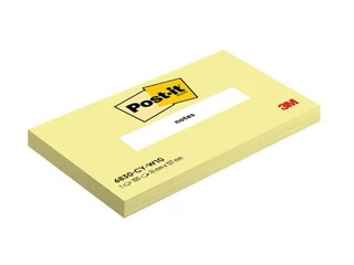 Līmlapiņas Post-it, dzeltenas, 76x127mm, 100 lapiņas