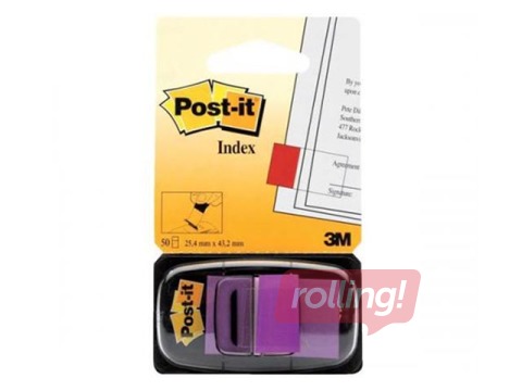 Marķēšanas indeksi plastikāta Post -it, 25.4x43.2 mm, violeti