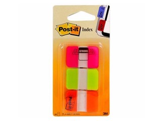 Marķēšanas indeksi Post-it,Strong, 25x38 mm,rozā/zaļa/oranža