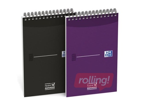 Piezīmju bloknots Oxford Task Manager To-Do, līniju, 125x200mm, 70 lapas