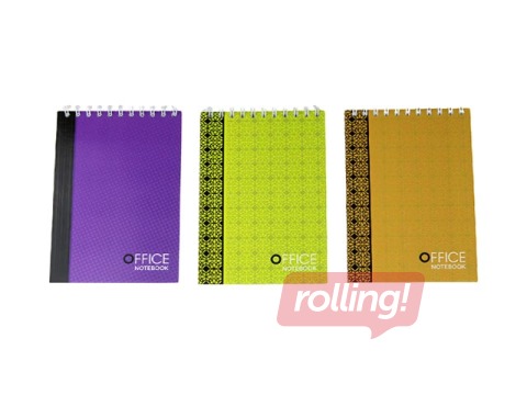 Piezīmju bloknots ar spirāli ABC Jums Office, A6, balts, 90 lapas