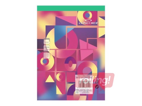 Piezīmju bloknots Concorde, A4, rūtiņu, 50 lapas