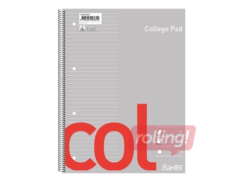 Piezīmju bloknots Bantex, A4+, līniju, 70 lapas