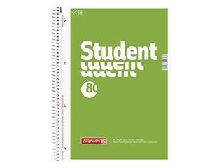 Klade ar spirāli, Student, A4, 80 baltas lapas