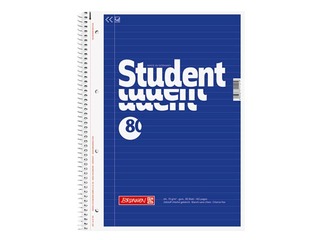 Klade ar spirāli, Student, A4, līniju, 80 lapas