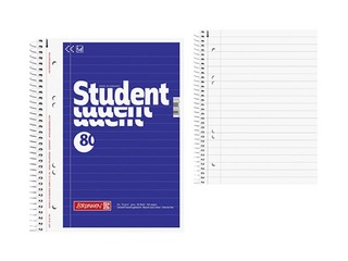 Klade ar spirāli, Student, A5, līniju, 80 lapas