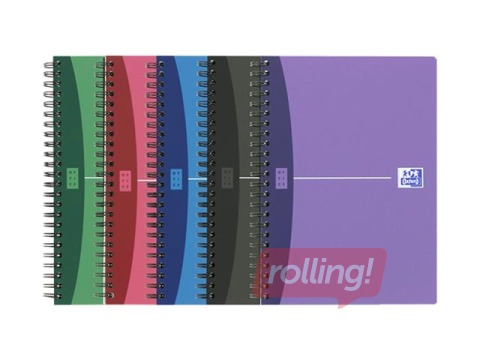 Klade ar spirāli Oxford Urban Mix, A5, rūtiņu, 90 lapas