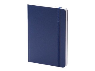 Piezīmju klade Hard, rūtiņu, A5, tumši zila ar zilu gumiju