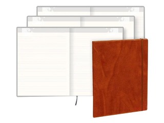 Piezīmju klade, A4 Soft, līniju, brūna ar brūnu gumiju