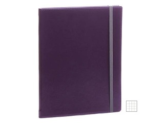 Piezīmju klade, A4 Soft, rūtiņu, violeta ar pelēku gumiju