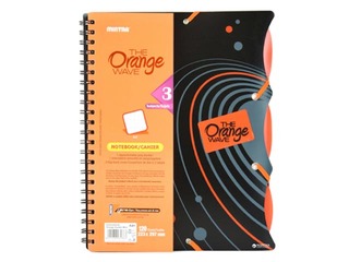 Klade ar spirāli The Orange Wave, A4+, rūtiņu, 120 lapas