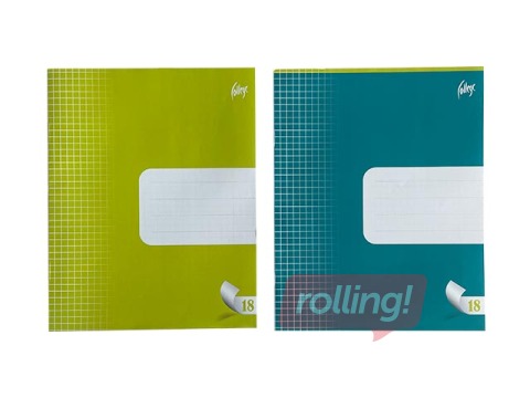 Burtnīca, rūtiņu, 18 lapas