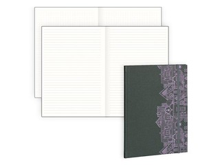 Piezīmju grāmata Textile, A5, līniju, pelēka ar pelēku gumiju