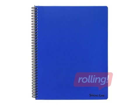 Klade ar spirāli Bantex Strong-Line, A5+, līniju, zila, 80 lapas