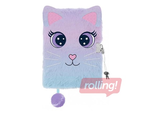 Dienasgrāmata ar atslēdziņu, A5, kaķis, līniju