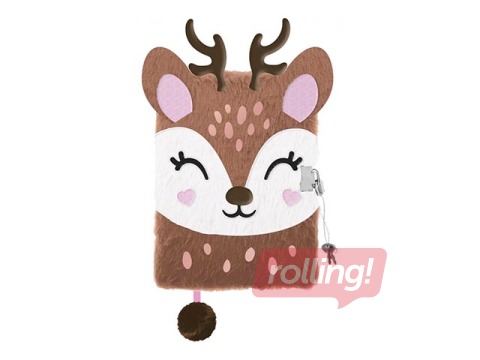 Dienasgrāmata ar atslēdziņu, A5, stirna, līniju