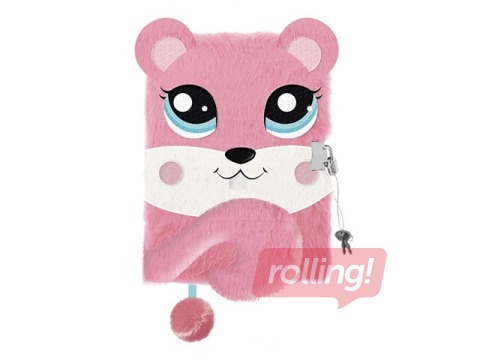 Dienasgrāmata ar atslēdziņu, A5, vāvere, līniju