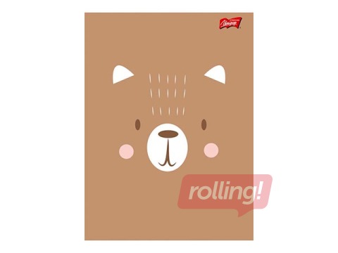 Klade Unipap Cute Face Bear, A5, rūtiņu, 32 lapas