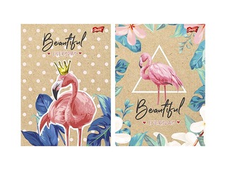 Klade Unipap Eco Flamingo, A5, rūtiņu, 60 lapas