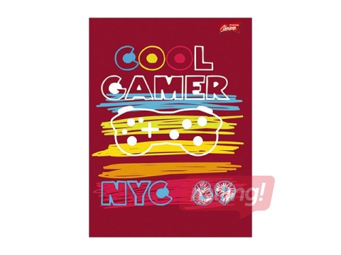 Klade Unipap A4, Cool Gamer, rūtiņu, 96 lapas