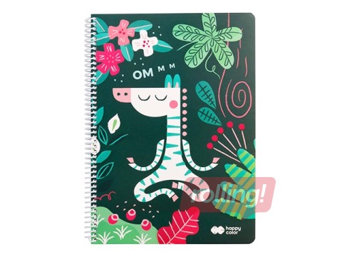 Klade Happy Color A4, Africans, rūtiņu, 80 lapas