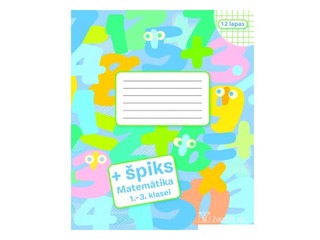 Burtnīca + Špiks Zvaigzne ABC, matemātika 1.-3. klasei, rūtiņu, 12 lapas