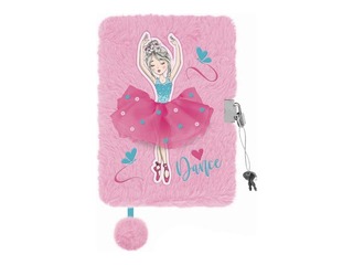 Dienasgrāmata ar atslēdziņu, A5, balerīna, līniju