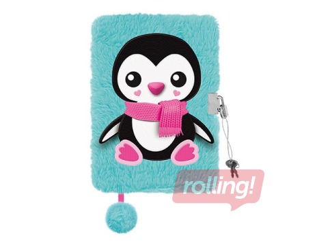 Dienasgrāmata ar atslēdziņu, A5, pingvīns, līniju