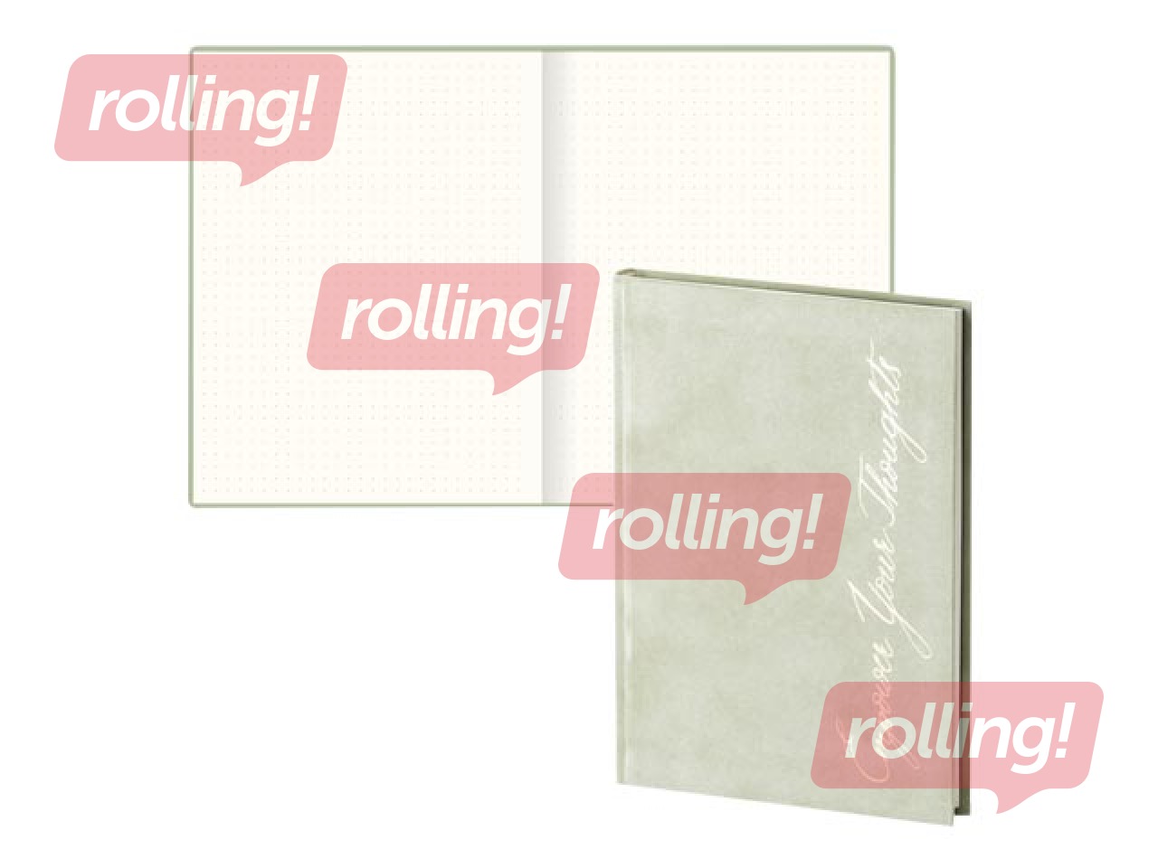 Piezīmju grāmata Green Velvet, A5, gaiši zaļš samts