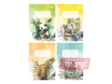 Burtnīca Osiris, 1.-2. klasei, līniju, 12 lapas