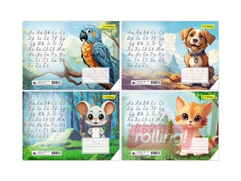 Burtnīca ABC Jums, 1.-2. klasei, līniju, 12 lapas