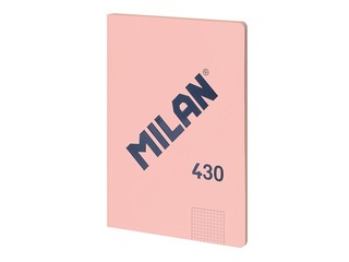 Klade mīkstos vākos Milan, A4, rūtiņu, rozā, 48 lapas