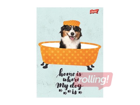 Klade Unipap Funny Dog 3, A5, rūtiņu, 60 lapas